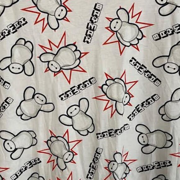NWT Disney Parks Baymax All-Over-Print Ringer T-Shirt - Picture 1 of 5